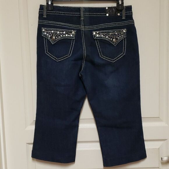 🌹Style & Company Rhinestone Premium Capris sz 10 - Picture 7 of 10